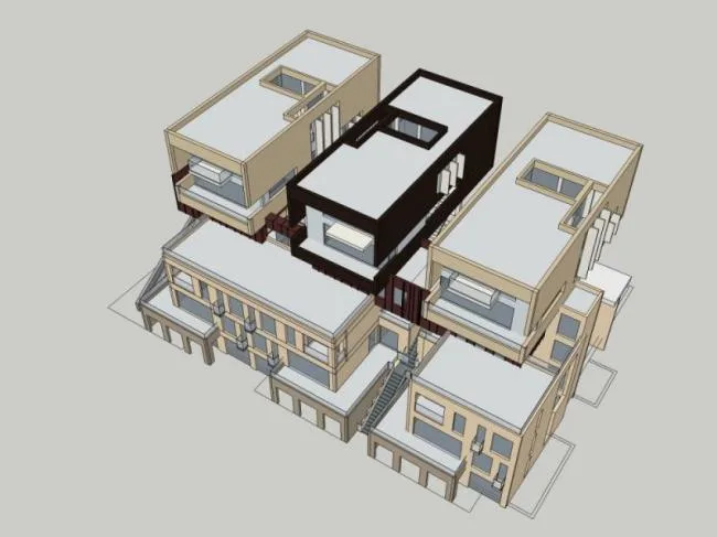 Sketchup Residential Model | Multi story Residence, Modern Style