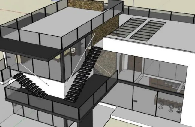 Sketchup Villa Model | Solo Villa, Modern Style