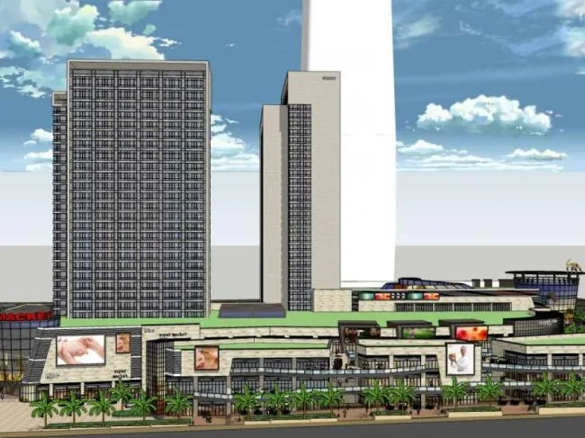 Sketchup Complex Model | Multi story Commercial Complex, Residential, Office, Hotel, Classical Style