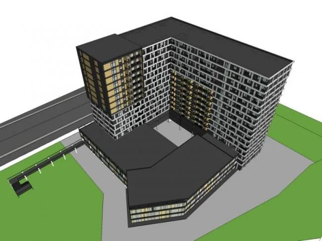 Sketchup Complex Model | Multi story High rise Complex, Commercial, Residential, Modern Style
