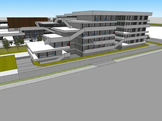 Sketchup School Model | Multi-story School, Campus, Teaching Building, Educational Architecture, Modern Style
