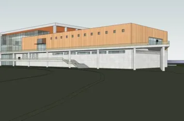 Modern Multi-Story School Gymnasium Model in SketchUp-BIM WORLD