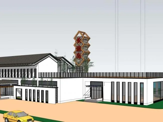 Sketchup Station Road and Bridge | Multi story Pier, Chinese Style