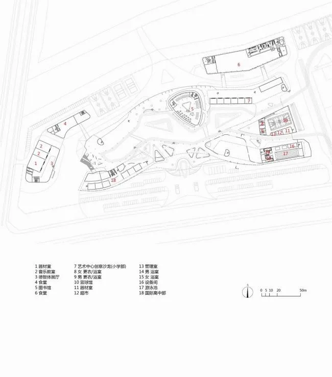 BIM Architecture | The 'White Egret' in front of Xisai Mountain: Shanghai Jiao Tong New Year Education Group (Huzhou) Paddington Bilingual School/Conceptual Design