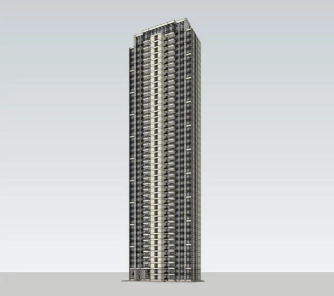 Sketchup Residential Model | Super high-rise residential building, modern style, residential architecture