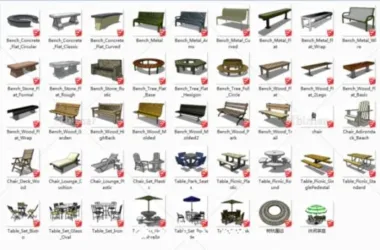 SketchUp Material Models: Landscape Chair and Component Textures-BIM WORLD