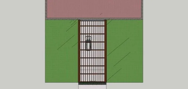 Sketchup Material Model | Underground Garage Entrance, Modern Style