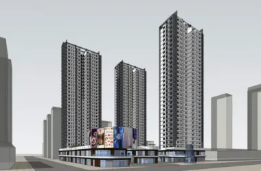 SketchUp Residential Models: Modern High-Rise Buildings with Commercial Spaces-BIM WORLD