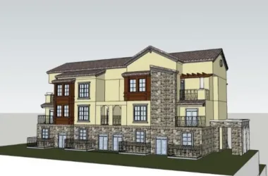 SketchUp Villa Model | Multi-Unit Slope-Top Villa in European Classical Style-BIM WORLD
