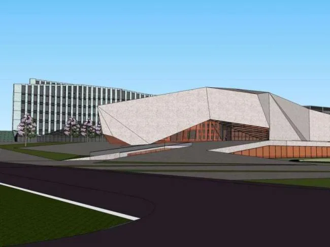 Sketchup Business Model | Multi story Stone City, Commercial, Modern Style