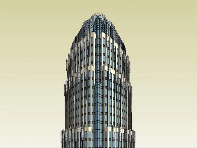 Sketchup Complex Model | Super high-rise complex, commercial, hotel, office, classical style