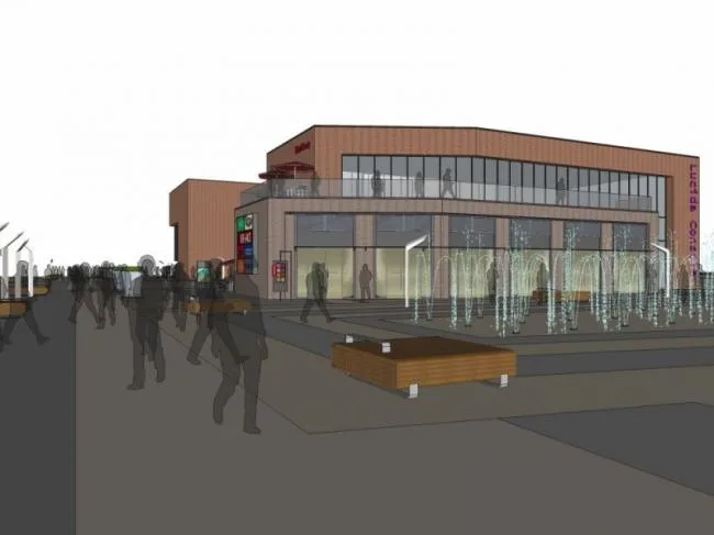 Sketchup Business Model | Multi story Commercial Street, Modern Style