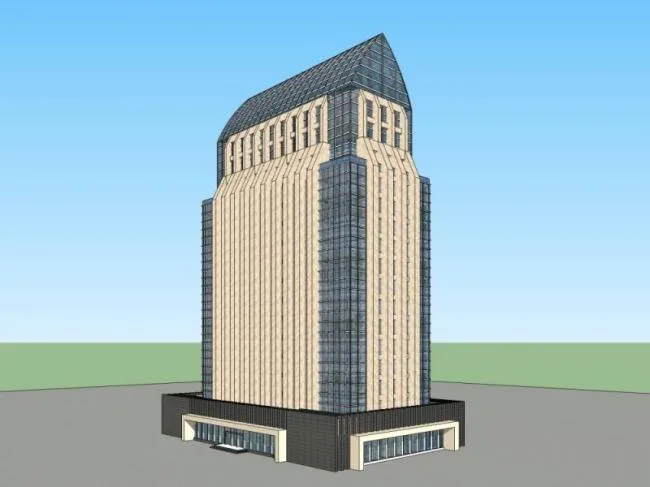 Sketchup Office Model | High rise Office Building, Modern Style