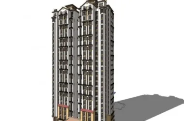 SketchUp Residential Models: High-Rise Buildings in Classical Style-BIM WORLD