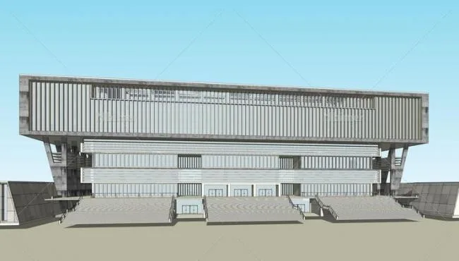 Sketchup Cultural Model | Library, Modern Style, Cultural Architecture