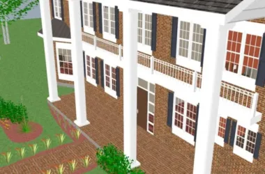 Classical Style Single-Family Villa SketchUp Model-BIM WORLD
