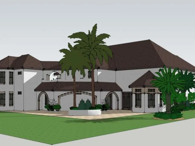 Sketchup Villa Model | Single Family Villa, Classical Style