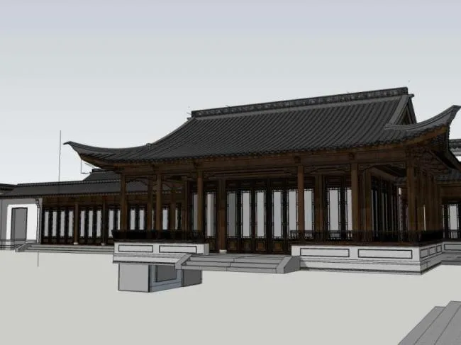 Sketchup Ancient Architecture Model | Multi story Courtyard, Chinese Style, Ancient Architecture