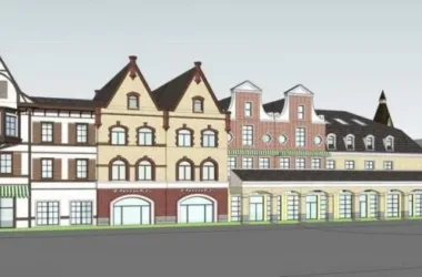 SketchUp Business Model: Multi-Story European-Style Classical Street-Side Commercial Building-BIM WORLD