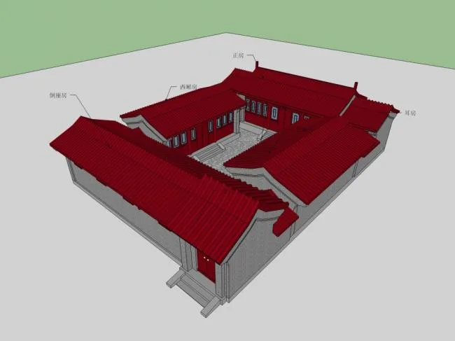 Sketchup Ancient Architecture Model | Multi story Courtyard, Chinese Style, Ancient Architecture