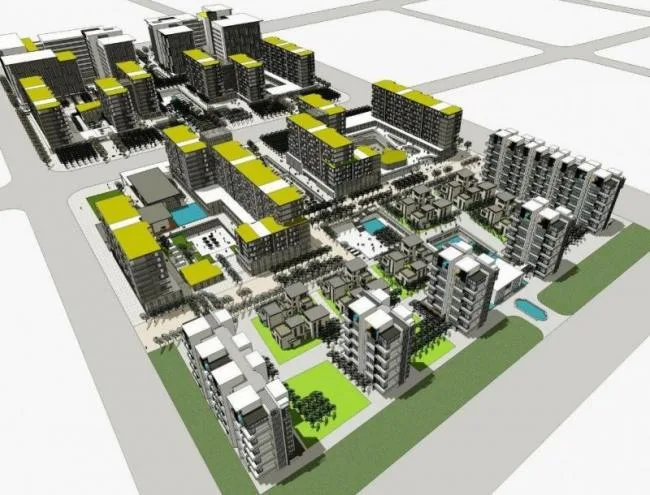 Sketchup Residential Model | Multi story Residential Complex, Modern Style