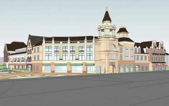 Sketchup Business Model | Multi story street side commercial, European style, classical style