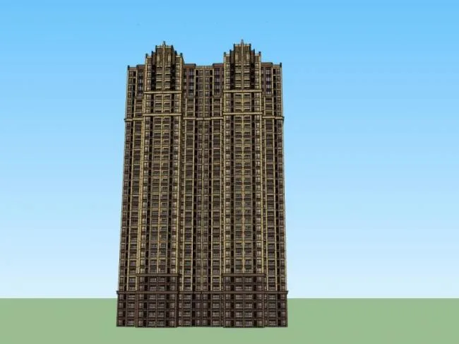 Sketchup Residential Model | Super High rise Residential Buildings, Residential Buildings, Classical Style
