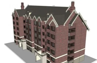 SketchUp Multi-Story Residential Building Model | European Classical Style-BIM WORLD