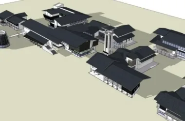SketchUp Station Road Bridge | Modern Chinese-Style Commercial Pier-BIM WORLD
