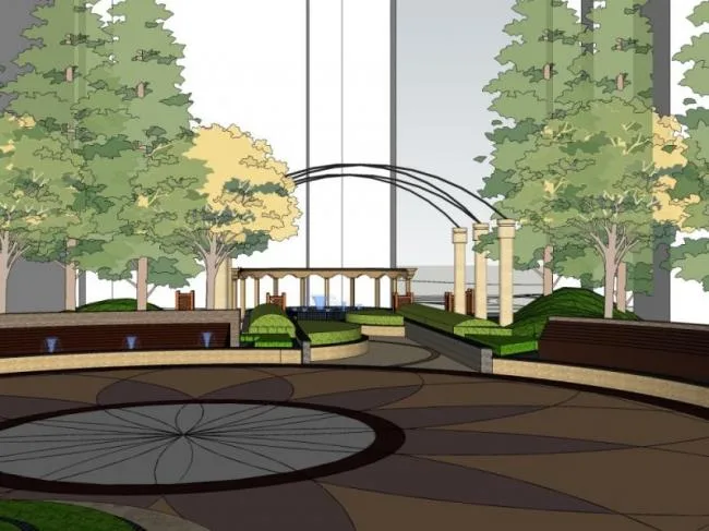 Sketchup Landscape Model | Community Landscape, Modern Style