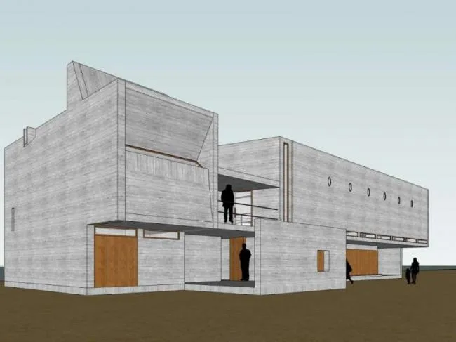 Sketchup Cultural Model | Multi story Library, Cultural Architecture, Modern Style