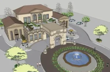 SketchUp Business Model: Multi-Story Classical Style Commercial Club-BIM WORLD