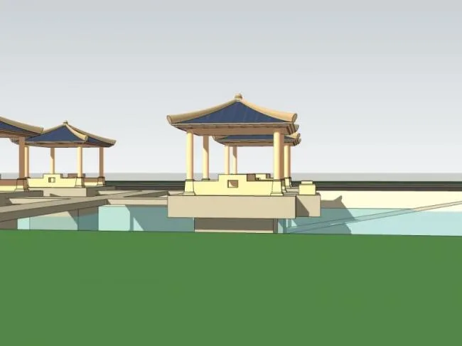 Sketchup Landscape Model | Square Landscape, European Style, Classical Style