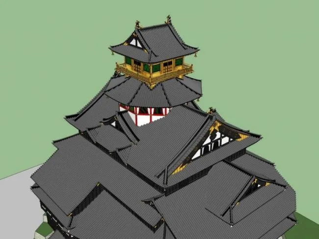 Sketchup Ancient Architecture Model | Multi story Religious Architecture, Tibetan Style, Chinese Style, Ancient Architecture