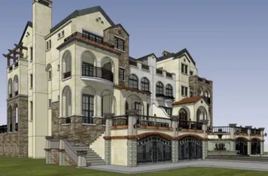 Classical Stacked Villa Model in SketchUp-BIM WORLD