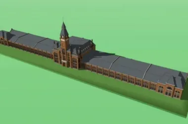 Sketchu Industrial Building: Multi-Story Factory Featuring Classical Victorian Architecture-BIM WORLD