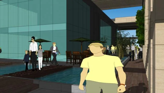 Sketchup Business Model | Beijing Luxury Mansion Project, Wanliu Academy Sales Office, Clubhouse, Modern Style