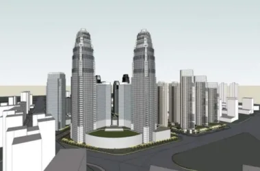 SketchUp Complex Model: Modern Super High-Rise Office Building in Tianjin Financial Street-BIM WORLD