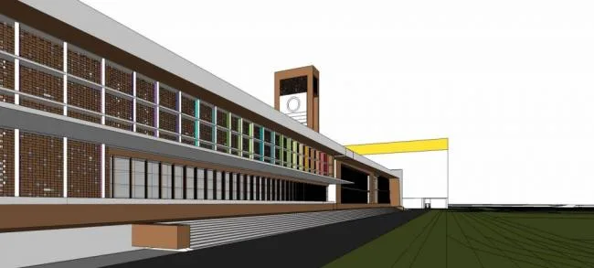 Sketchup School Model | Multi story Elementary School, School Teaching Building, Modern Style, Educational Architecture