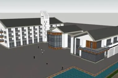 Multi-Story Chinese-Style Chapel | SketchUp Cultural Architecture Model-BIM WORLD