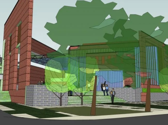 Modern Multi-Story School Campus Design in SketchUp