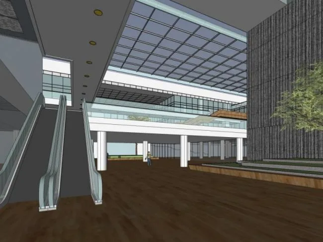 SketchUp Cultural Model: Multi-Story Archive with Modern Architectural Design
