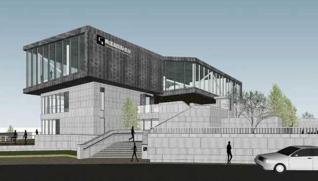 Sketchup Business Model | Meixi Lake International Club, Multi story Commercial, Modern Style