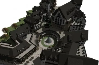 SketchUp Business Model: Multi-Story Classical Commercial Street Design-BIM WORLD