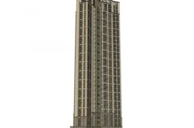 SketchUp Model of a Classical-Style Super High-Rise Residential Building-BIM WORLD
