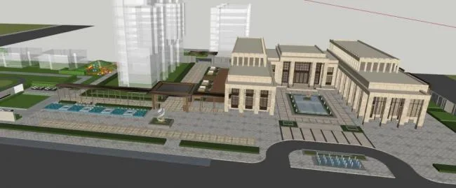 Sketchup Business Model | Multi story Sales Office, Modern Style, Commercial Building