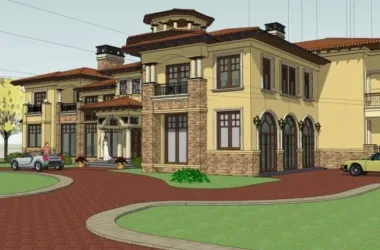 Classical Style Single-Family Villa Model in SketchUp-BIM WORLD