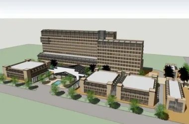 Modern High-Rise Hotel and Office Building Model in SketchUp-BIM WORLD