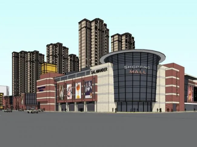 Sketchup Complex Model | Multi story Commercial Complex, Residential, Classical Style