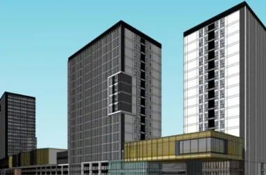 SketchUp Complex Model: Modern High-Rise Commercial Office and Hotel Design-BIM WORLD